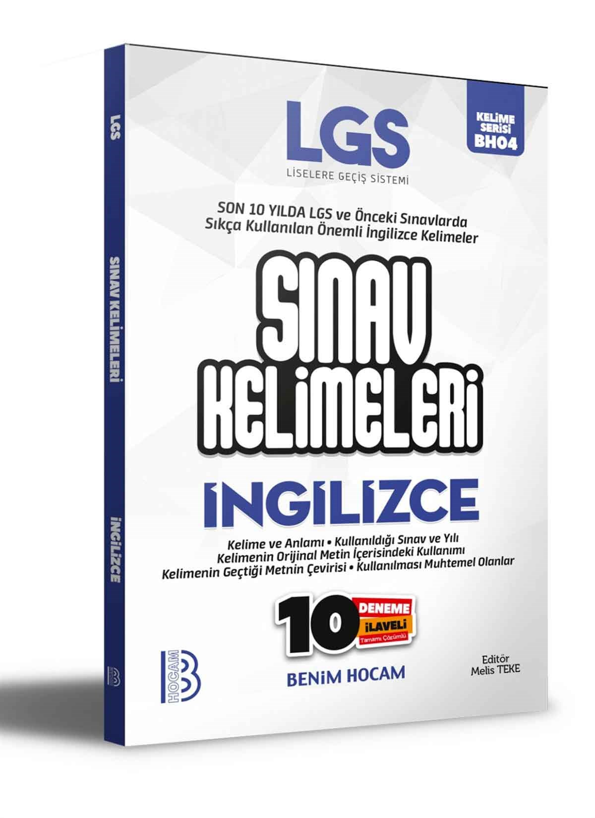 Lgs İngilizce Sınav Kelimeleri 10 Deneme İlaveli Benim Hocam Yayınları Benim Hocam 8902